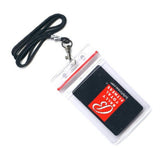 club pass holder with lanyard